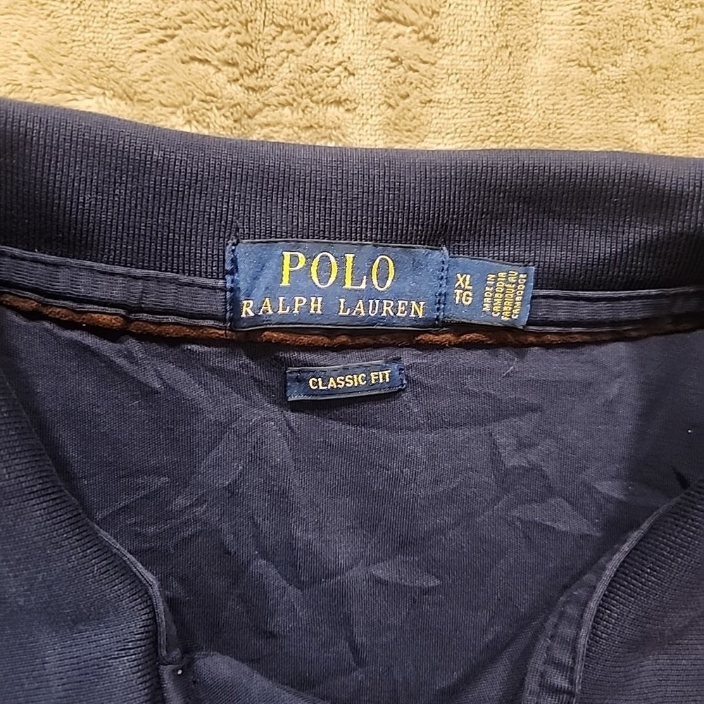 Polo Ralph Lauren Blue Polo Long Sleeve Size XL Classic  Fit Mens - Picture 3 of 10
